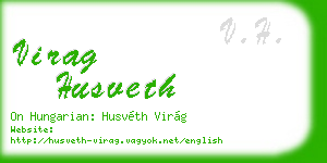 virag husveth business card